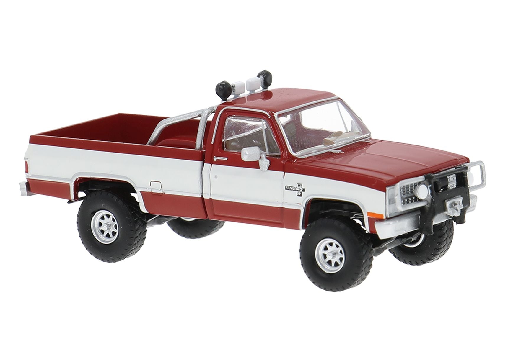 Brekina Automodelle 19692 HO Assembled Red, White Chevrolet C10 Pickup Truck