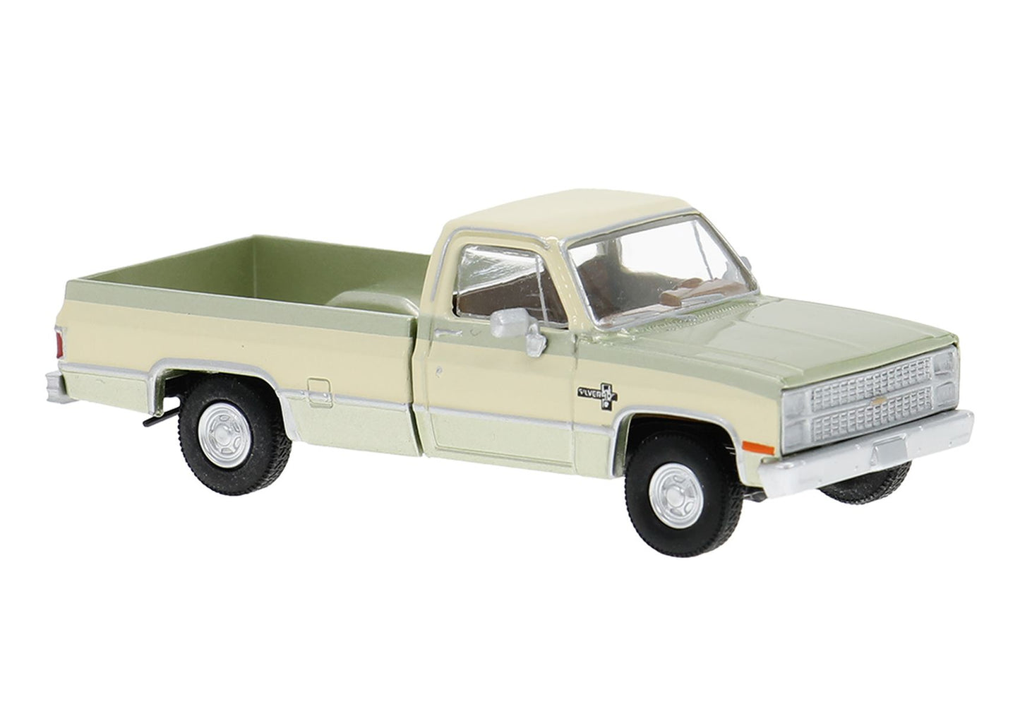 Brekina Automodelle 19695 HO Light Green, Ivory Chevrolet C10 Pickup Truck