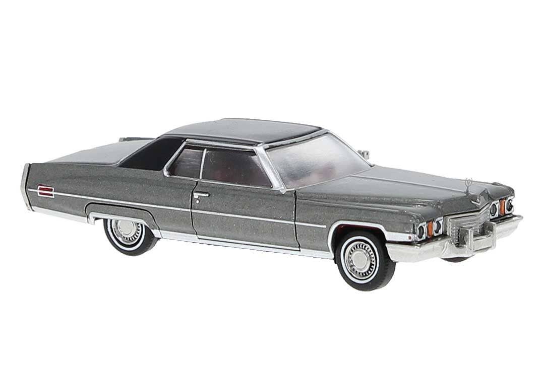 Brekina Automodelle 18131 HO Silver, Black 1972 Cadillac Coupe de Ville