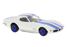 Brekina Automodelle 19991 HO White, Blue 1967-1973 Chevrolet Corvette C3