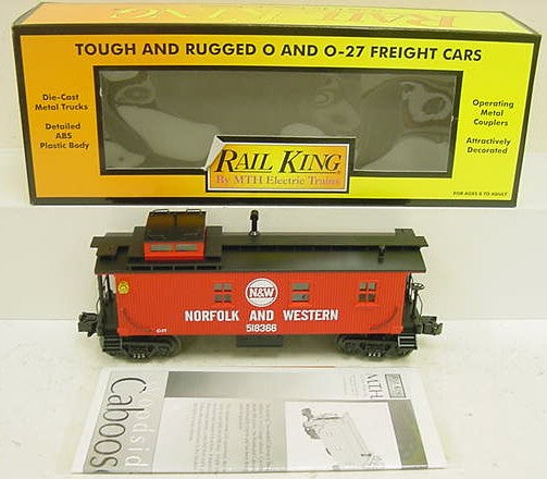 MTH 30-7736 O Gauge Norfolk and Western Woodside Caboose LN/Box