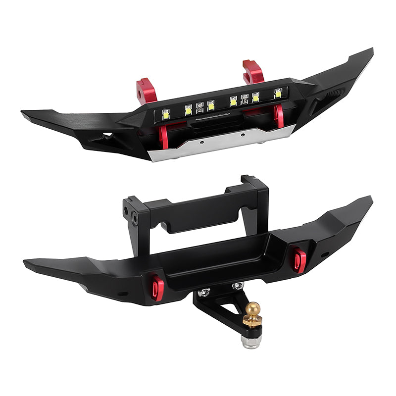 Injora 4M-85FR 1:18 TRX4M Bronco CNC Aluminum Bumper with Light Bar