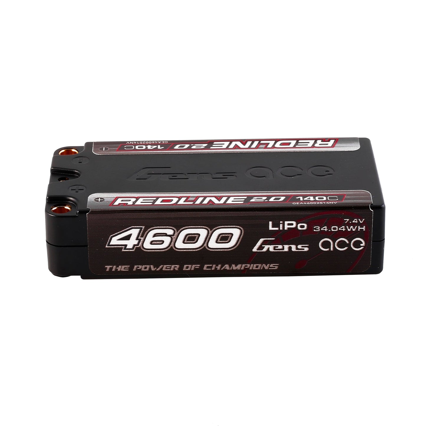 Gens Ace GEA46002S14NV 4600mAh 2S 140C 7.4V HardCase Redline 2.0 Lipo Battery