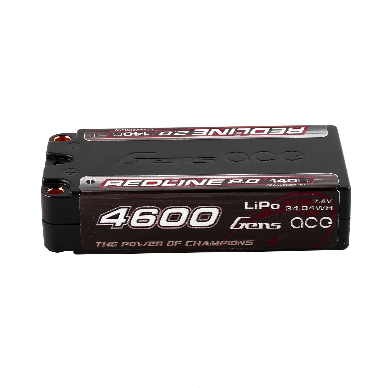 Gens Ace GEA46002S14NV 4600mAh 2S 140C 7.4V HardCase Redline 2.0 Lipo Battery