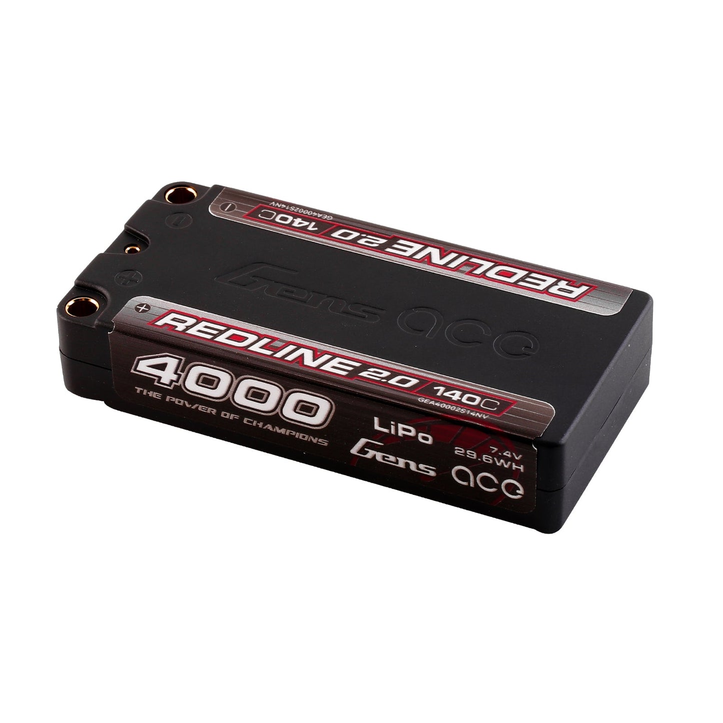 Gens Ace GEA40002S14NV 4000mAh 2S 140C 7.4V HardCase Shorty Redline 2.0 Lipo