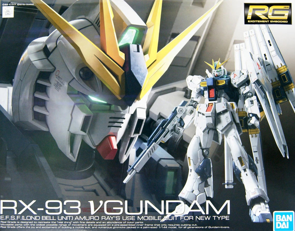 Bandai 2466963 1:144 Real Grade RX-93 Nu Gundam Plastic Model Kit