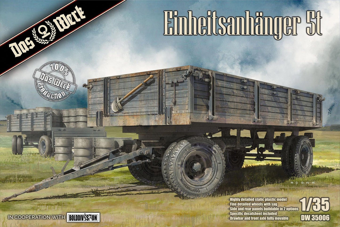Das Werk DW35006 1:35 Einheitsanhanger 5t Trailer Plastic Model Kit