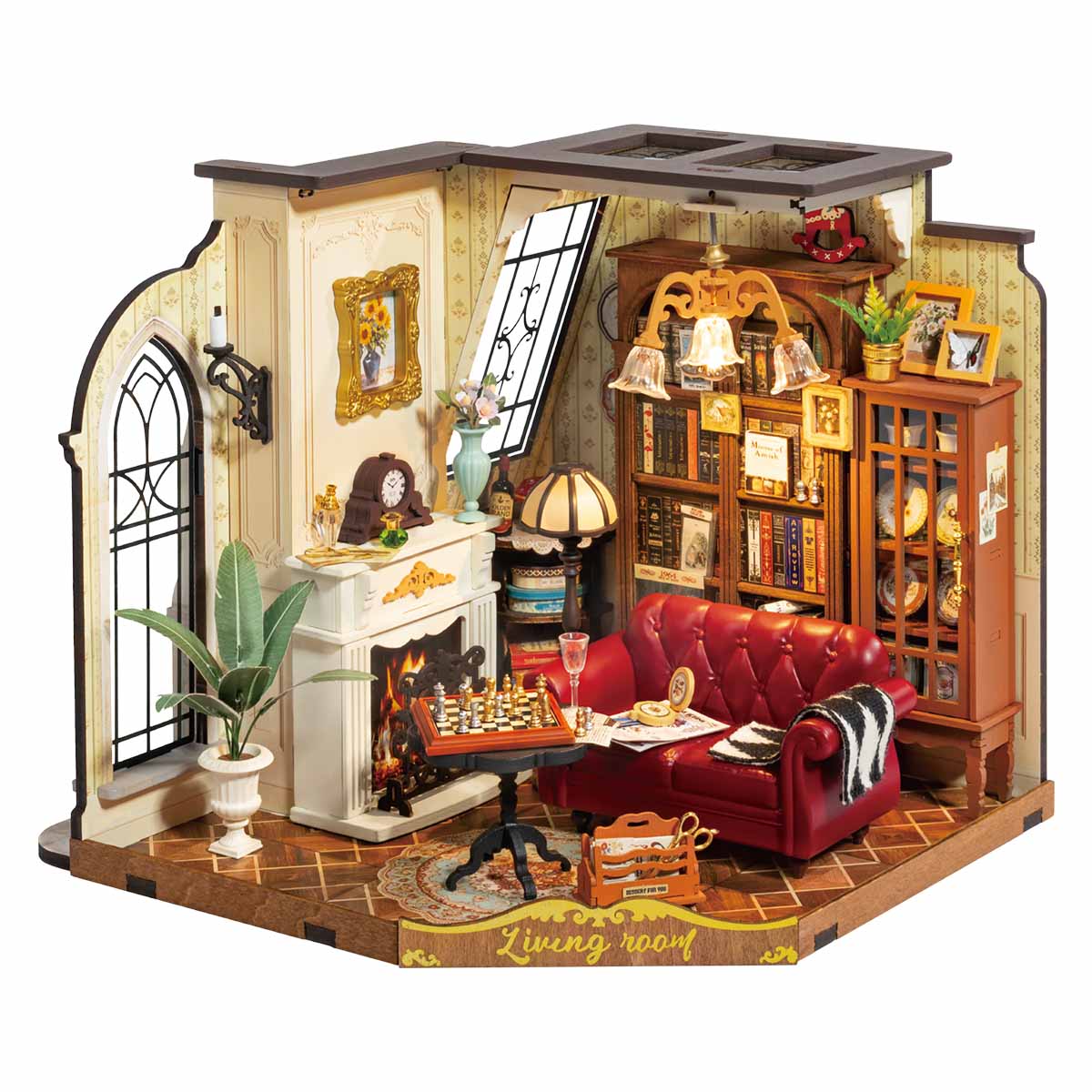 Robotime DG175 Rolife Catherine's Living Room DIY Miniature House