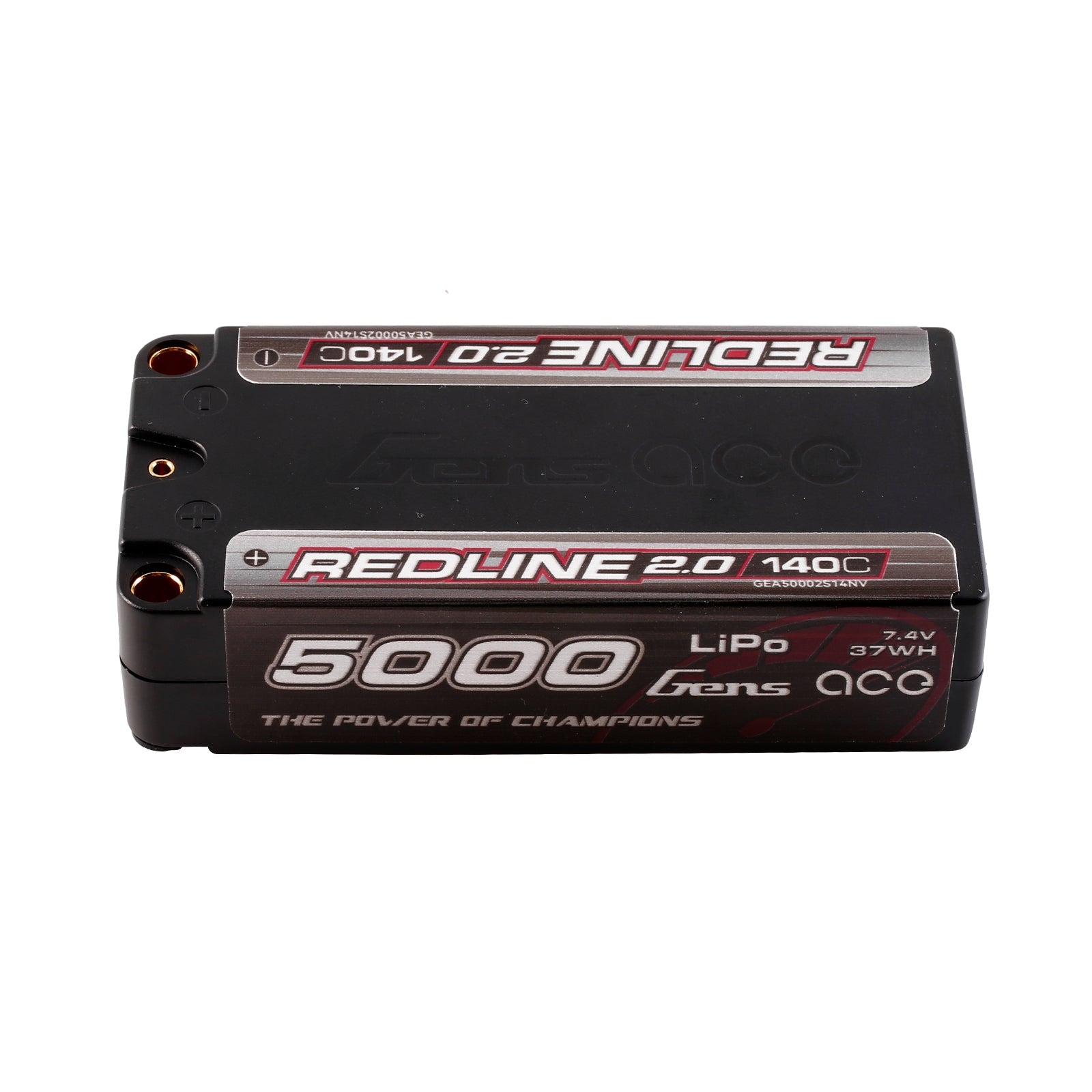 Gens Ace GEA50002S14NV 5000mAh 2S 140C 7.4V HardCase Shorty Redline 2.0 Lipo
