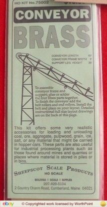 Sheepscot Scale Products 75002 HO Scale Materials Conveyor Brass Kit