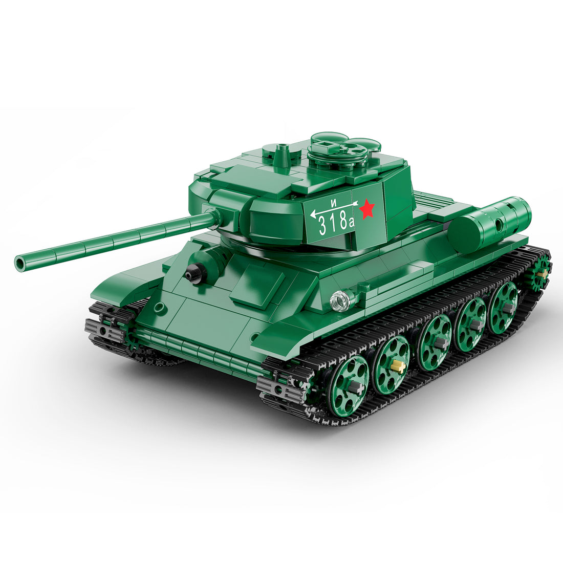 CaDa C61072W 1:35 Soviet Union WWII T-34 RC722 Pieces Building Blocks Tank Kit
