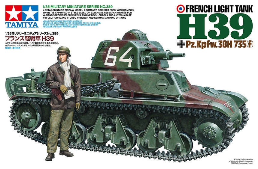 Tamiya 35389 1:35 French Light Tank H39 Plastic Model Kit