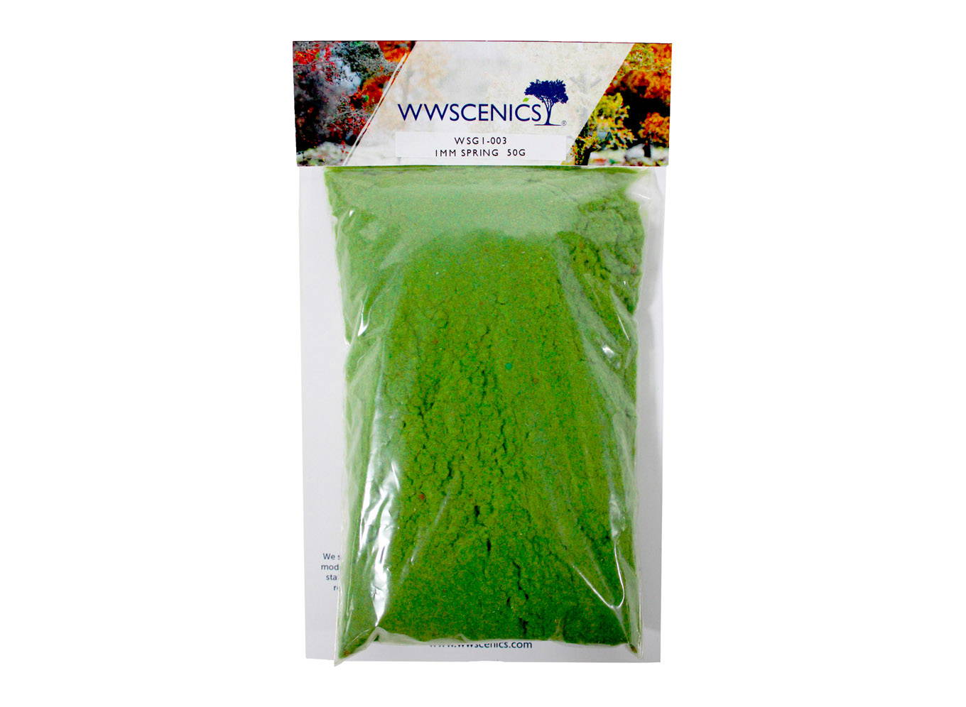 WWScenics WSG1-003 1mm Spring Static Grass - 50 g Bag