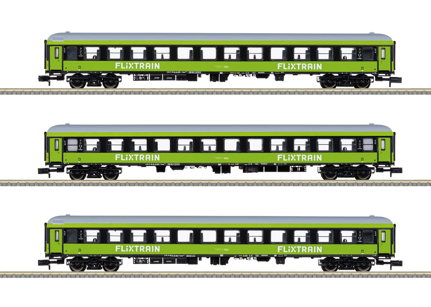 Trix 15462 Minitrix FlixTrain Express Train Passenger Car Set