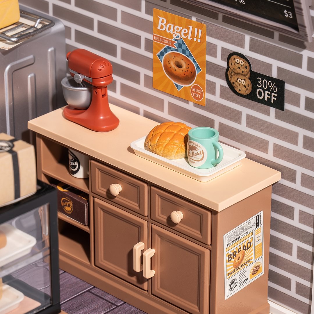 Robotime DW005 Rolife Super Creator Golden Wheat Bakery DIY Miniature House Kit