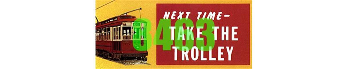 Tichy 8463 HO 1920-1940s Next Time Take the Trolley Billboard Kit