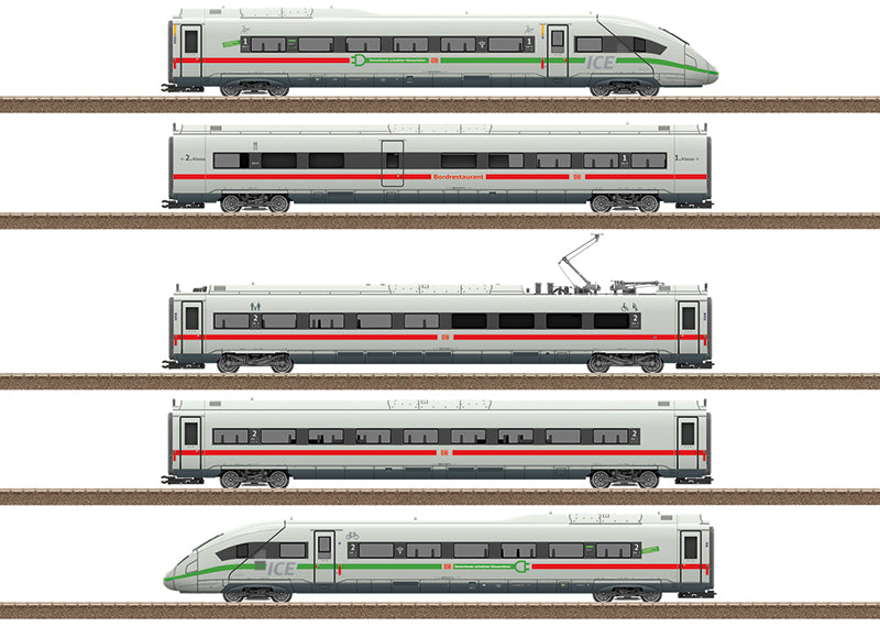 Trix 25976 HO DB AG Class 412/812 ICE 4 Powered Railcar Train (Set of 5)