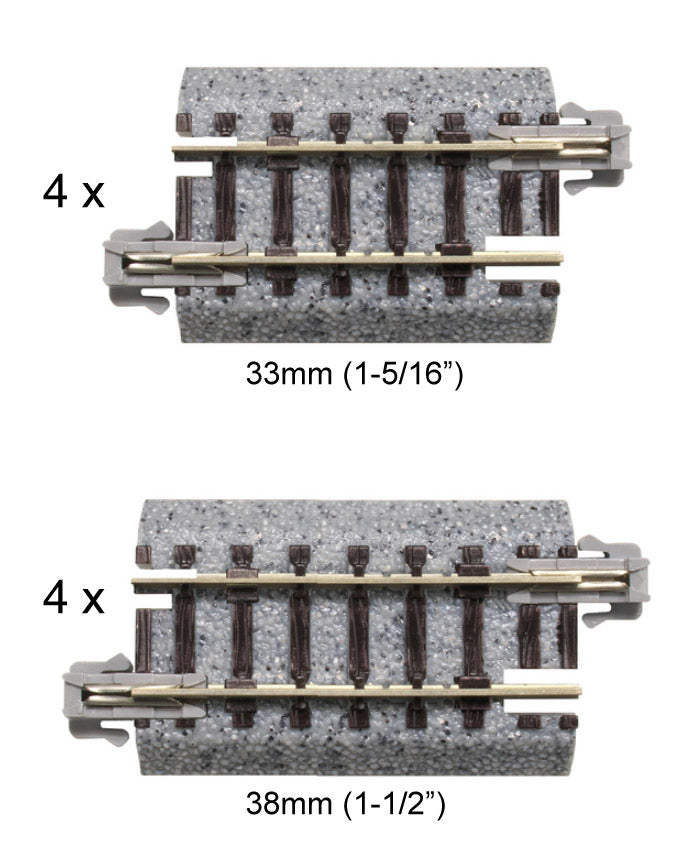 Kato 20-092 N 1-1/2" - 1-5/16" Short Track Assortment Set B (Set of 8)