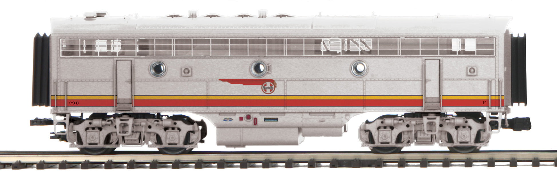 MTH 20-21586-3 O Santa Fe Non-Powered F-3 B-Unit Diesel Engine #29