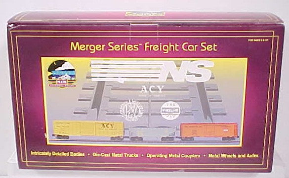 MTH 20-90024 O Norfolk Southern Merger Series Freight Car Set (Set of 3) MT/Box