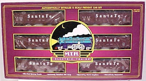 MTH 20-97058 O Gauge Santa Fe Premier 4-Bay Hopper Car Set (Set of 6) LN/Box