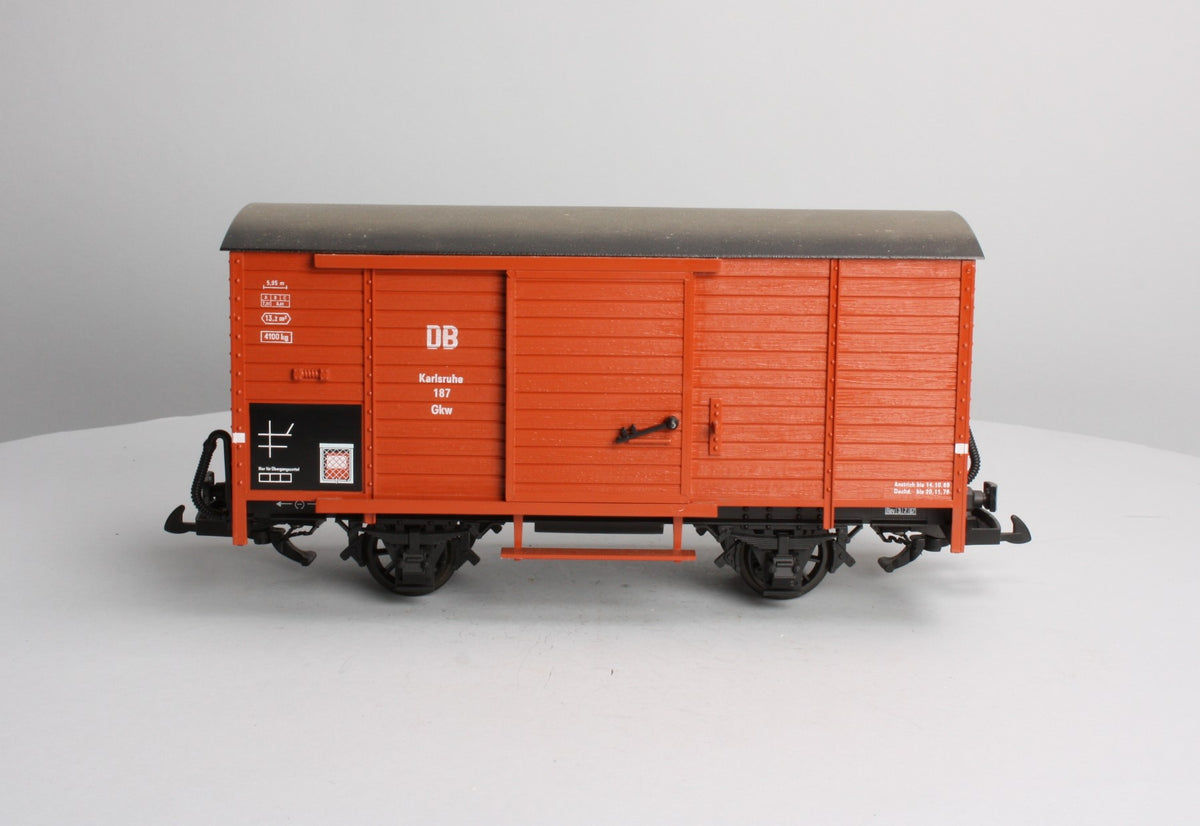 LGB 4035 G Deutsche Bahn Boxcar w/Plastic Wheels #187 LN/Box