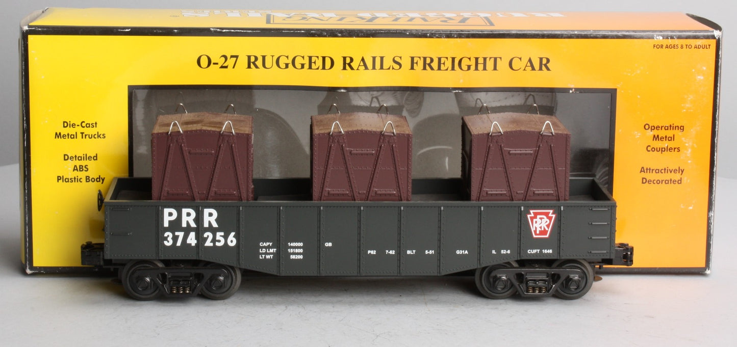 MTH 30-4136B O Gauge Pennsylvania Gondola W/ LCL Containers LN/Box