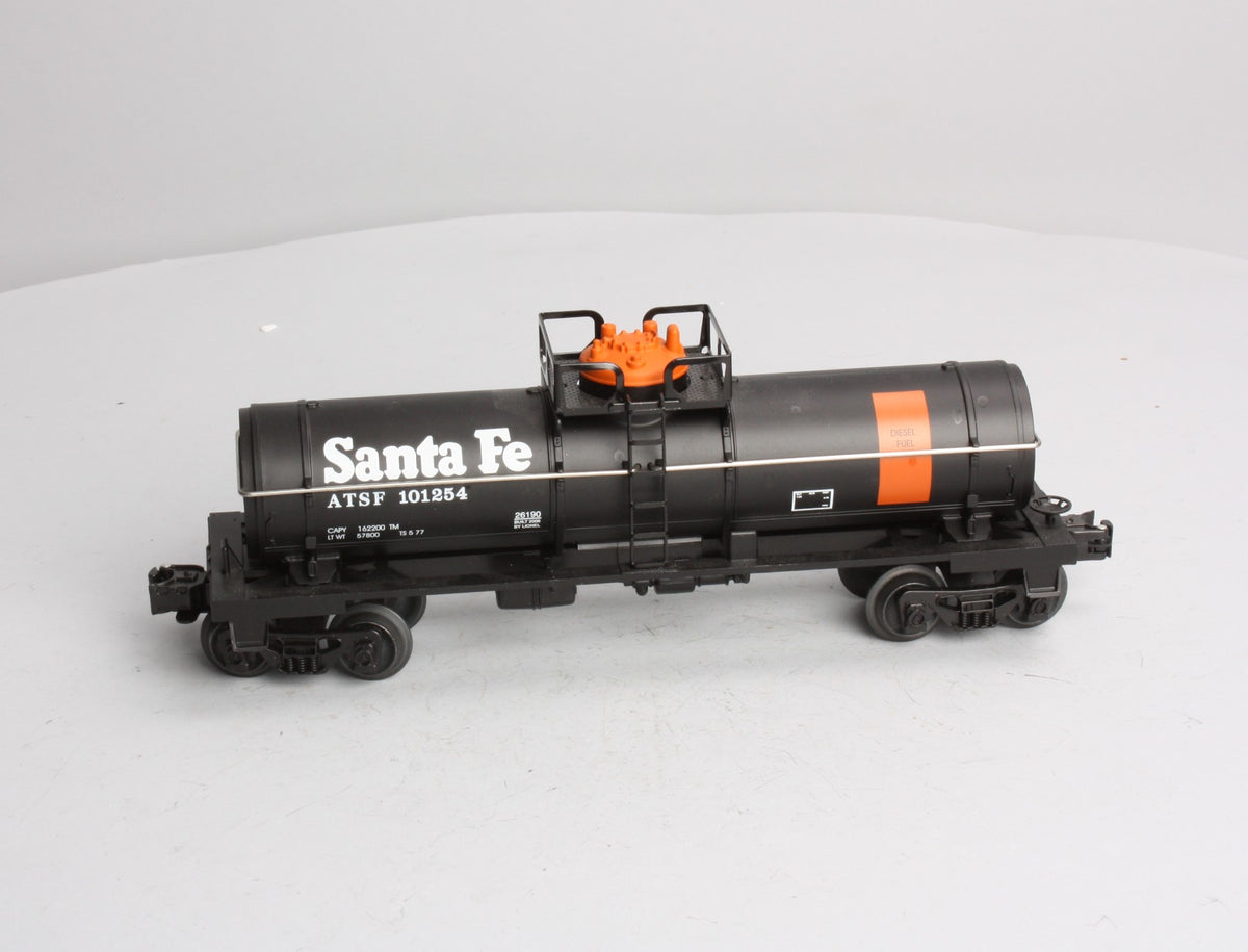 Lionel 6-26190 O Gauge Santa Fe Single Dome Tank Car #101254 LN/Box