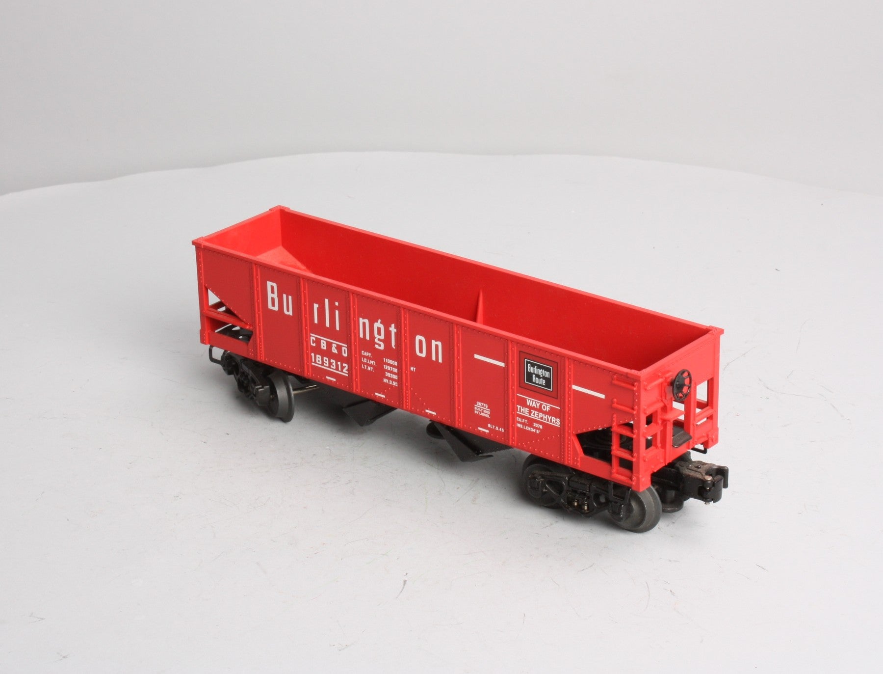 Lionel 6-26779 O Gauge Burlington Operating Hopper #189312 EX/Box