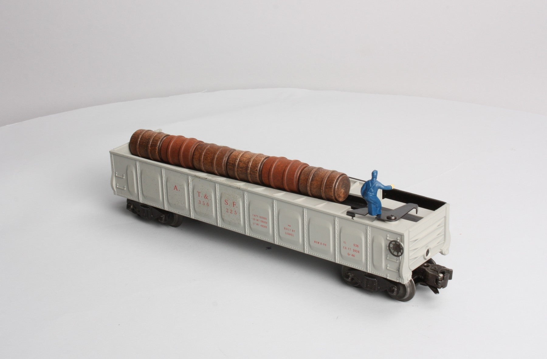 Lionel 6-19877 O AT&SF PWC Operating Barrel Ramp Car LN/Box