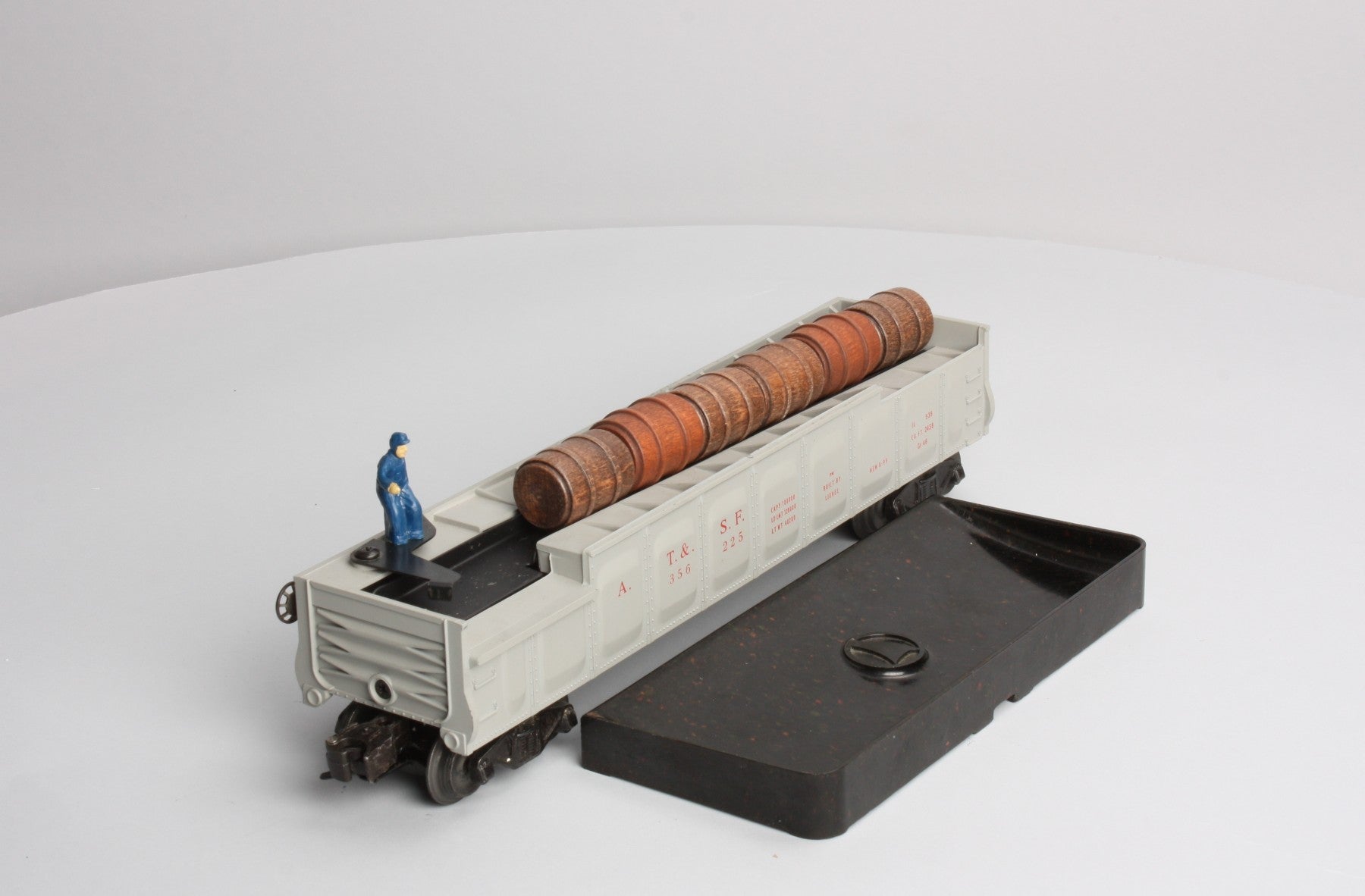 Lionel 6-19877 O AT&SF PWC Operating Barrel Ramp Car LN/Box