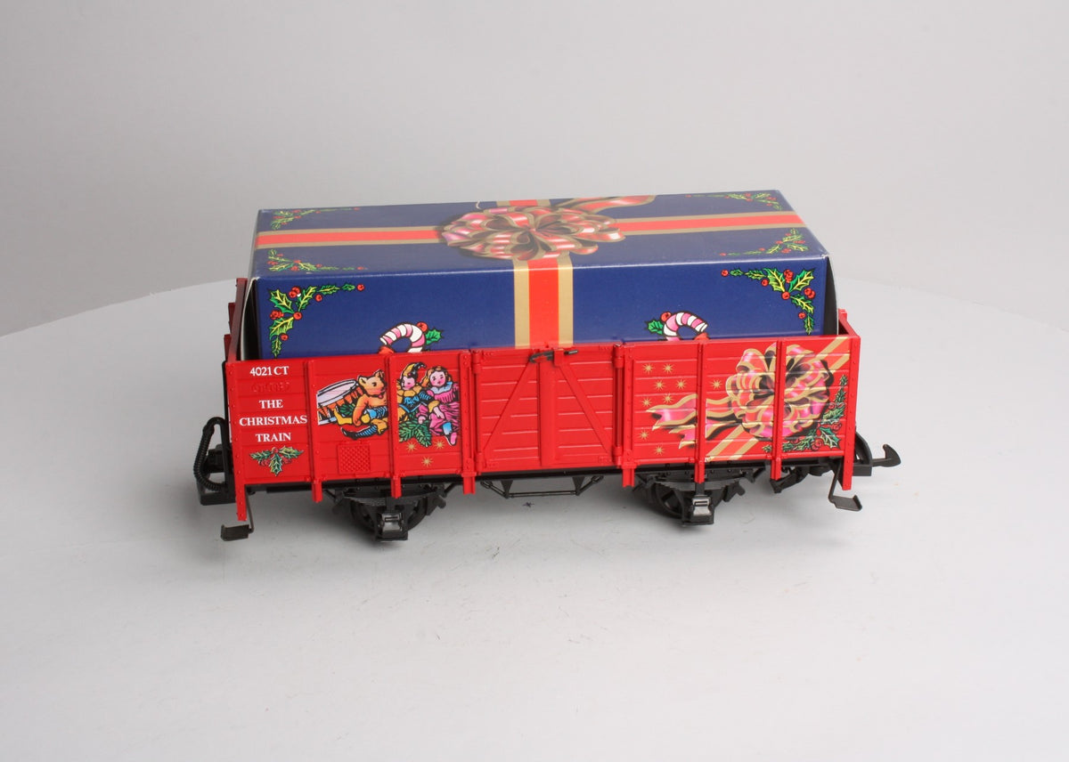 LGB 4021CT G Scale Low Side Christmas Gondola with Gift Box LN/Box