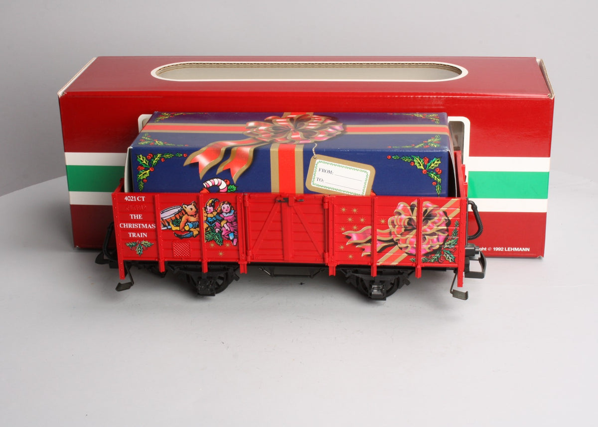 LGB 4021CT G Scale Low Side Christmas Gondola with Gift Box LN/Box
