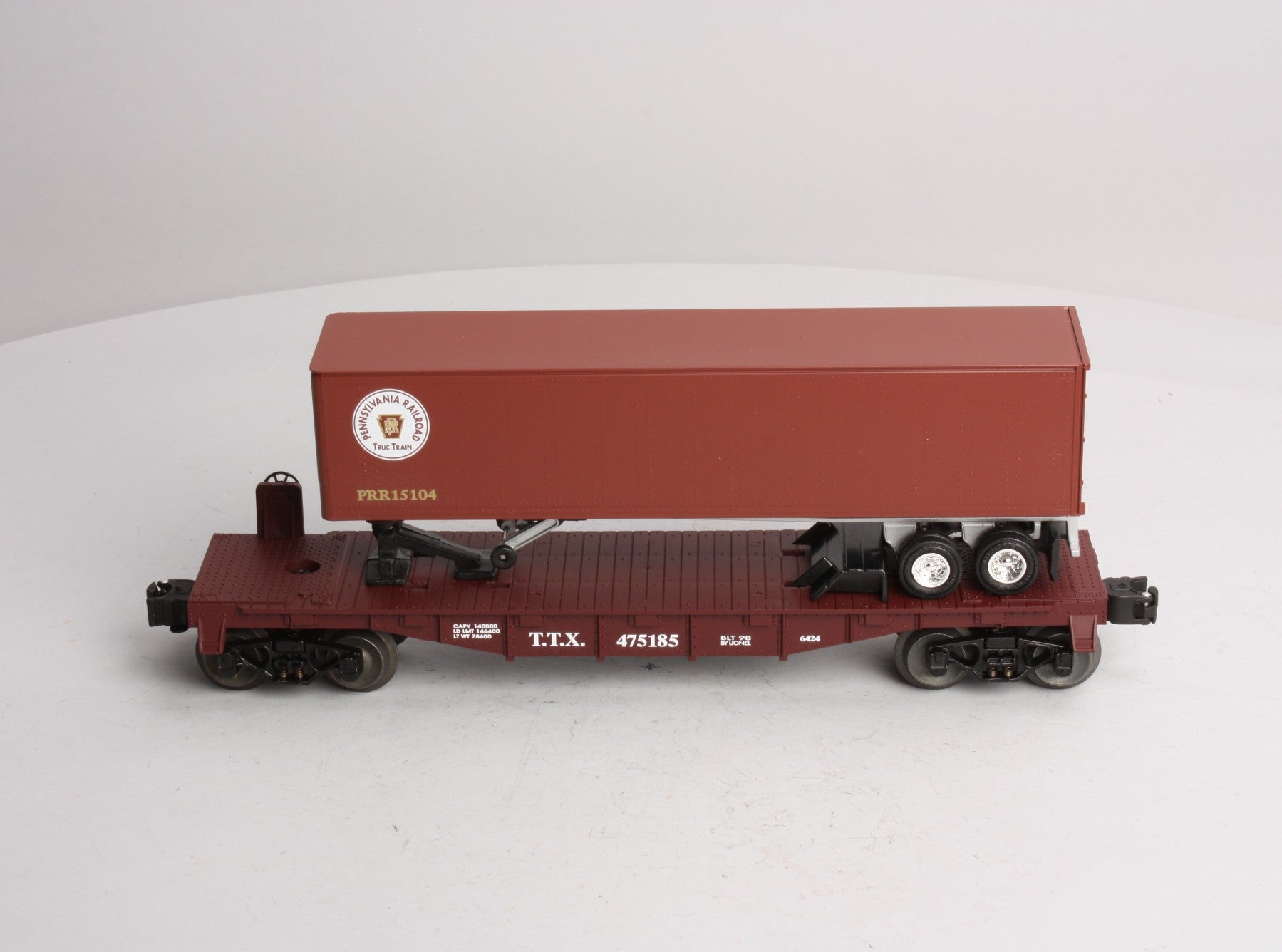 Lionel 6-26951 TTX Flatcar w/ PRR Trailer #475185 LN/Box