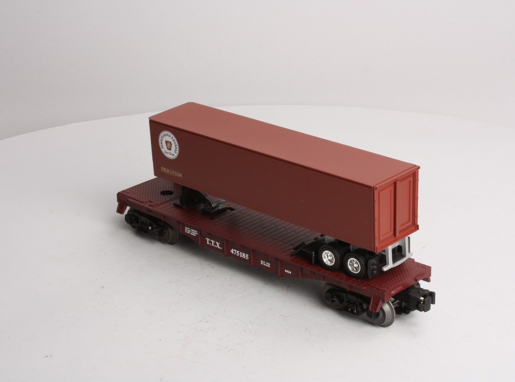 Lionel 6-26951 TTX Flatcar w/ PRR Trailer #475185 LN/Box