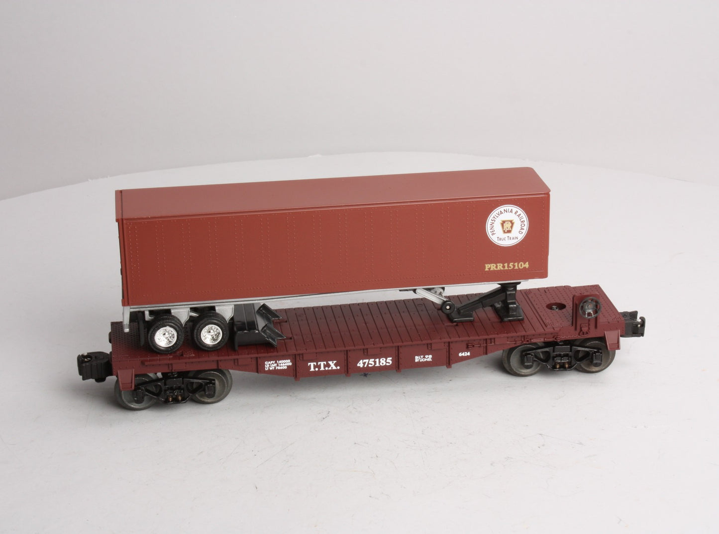 Lionel 6-26951 TTX Flatcar w/ PRR Trailer #475185 LN/Box