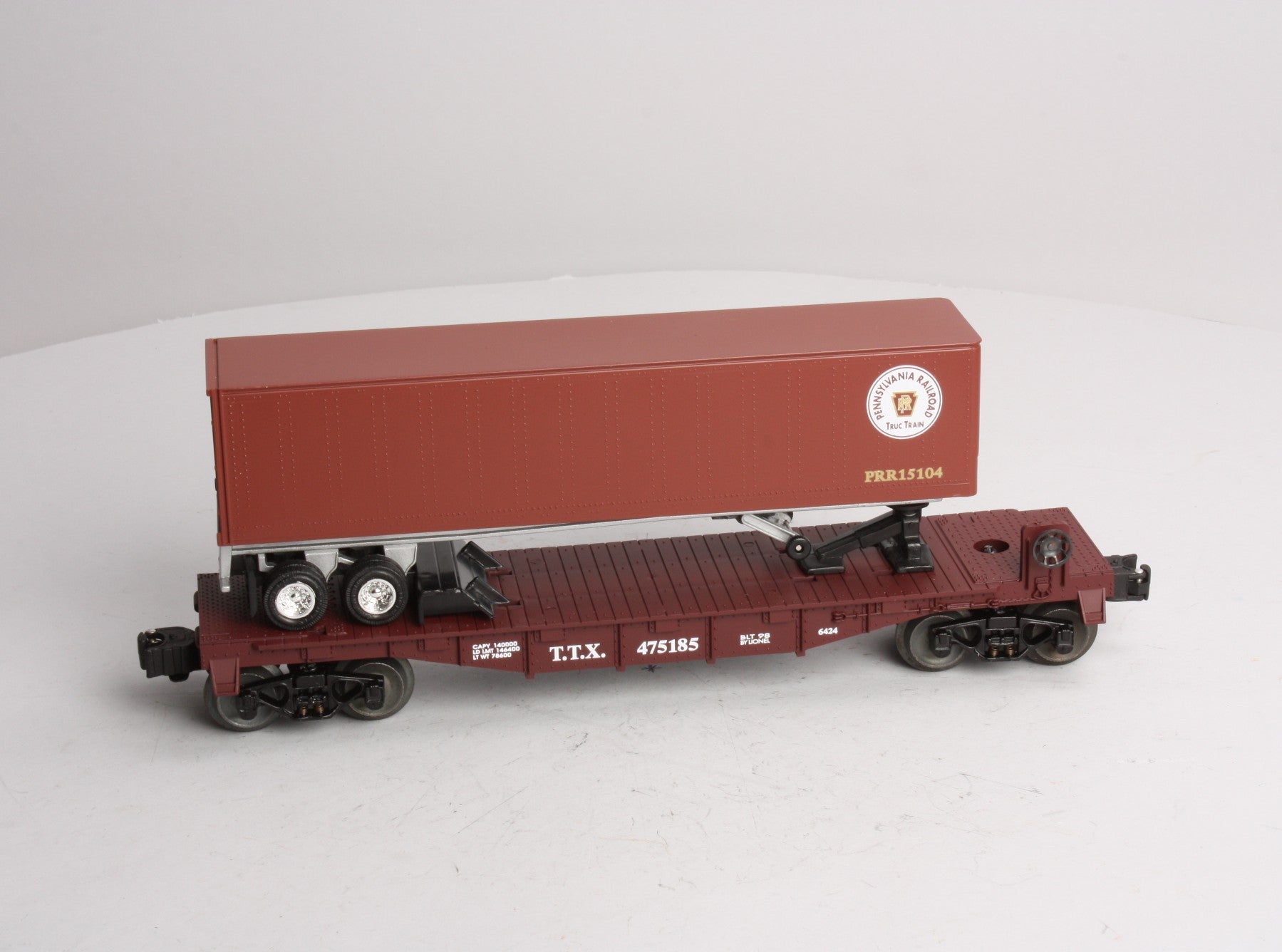 Lionel 6-26951 TTX Flatcar w/ PRR Trailer #475185 LN/Box