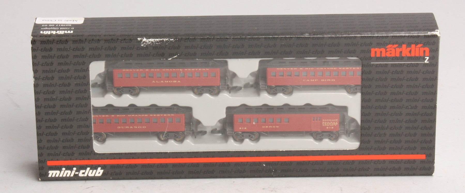 Marklin 87910 Z Scale D&RGW American Old-Timers Passenger Car Set LN/Box