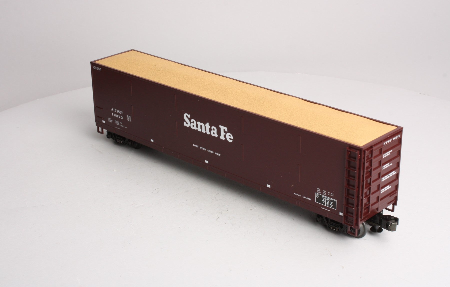 MTH 20-97503 O Santa Fe Wood Chip Hopper w/ Load #16573 EX/Box
