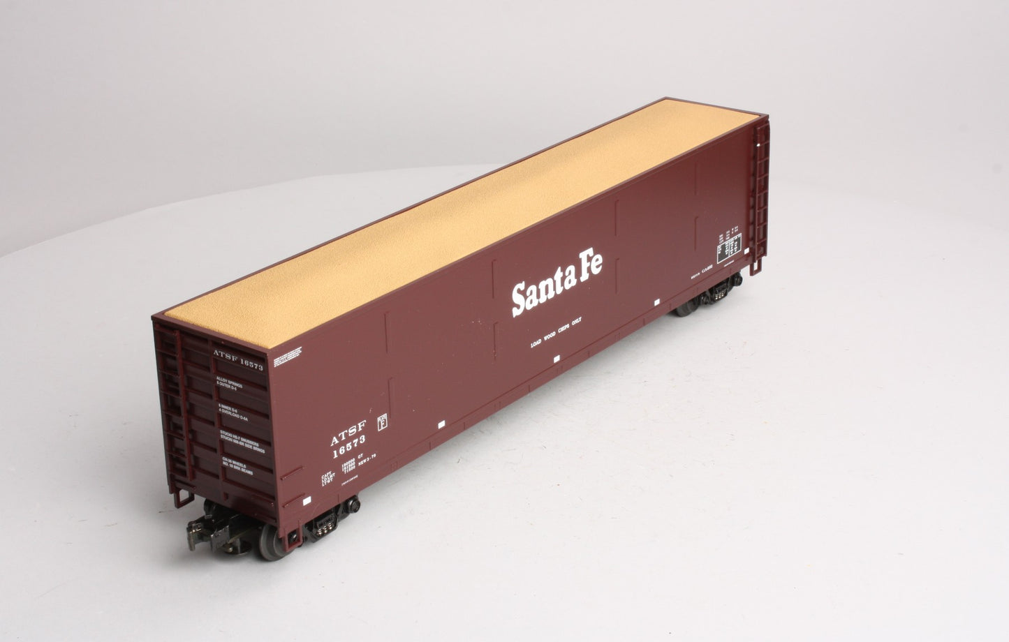 MTH 20-97503 O Santa Fe Wood Chip Hopper w/ Load #16573 NIB