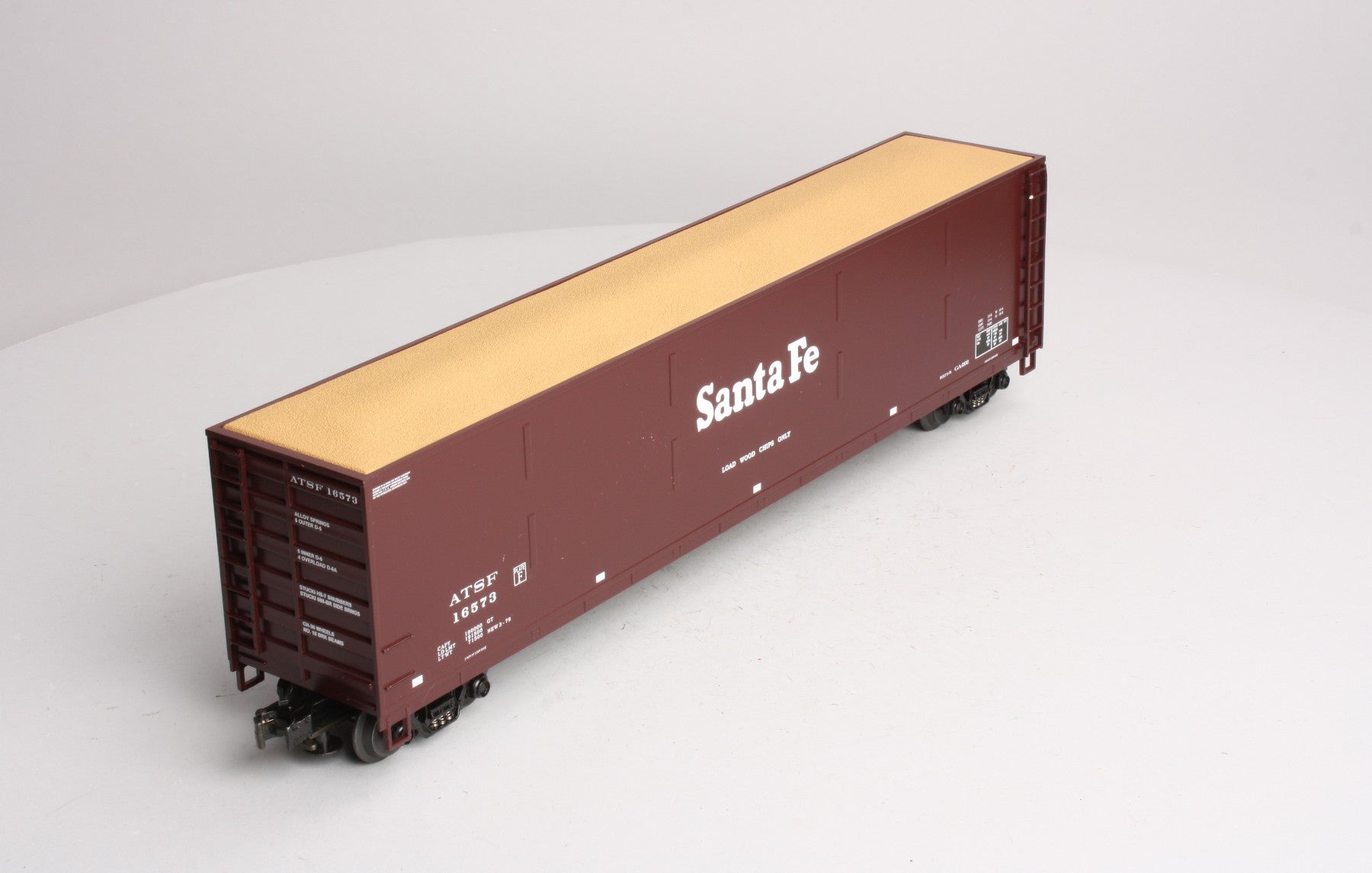 MTH 20-97503 O Santa Fe Wood Chip Hopper w/ Load #16573 NIB
