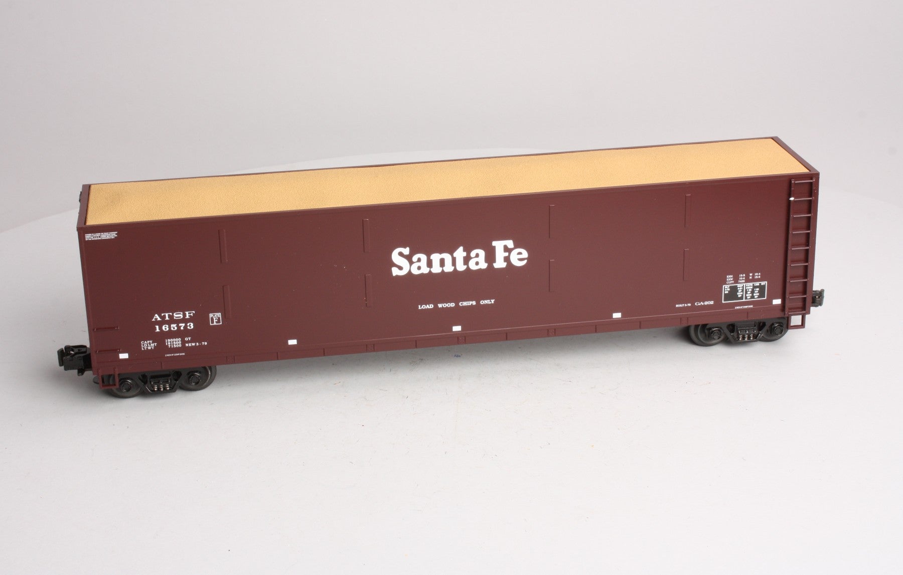 MTH 20-97503 O Santa Fe Wood Chip Hopper w/ Load #16573 EX/Box