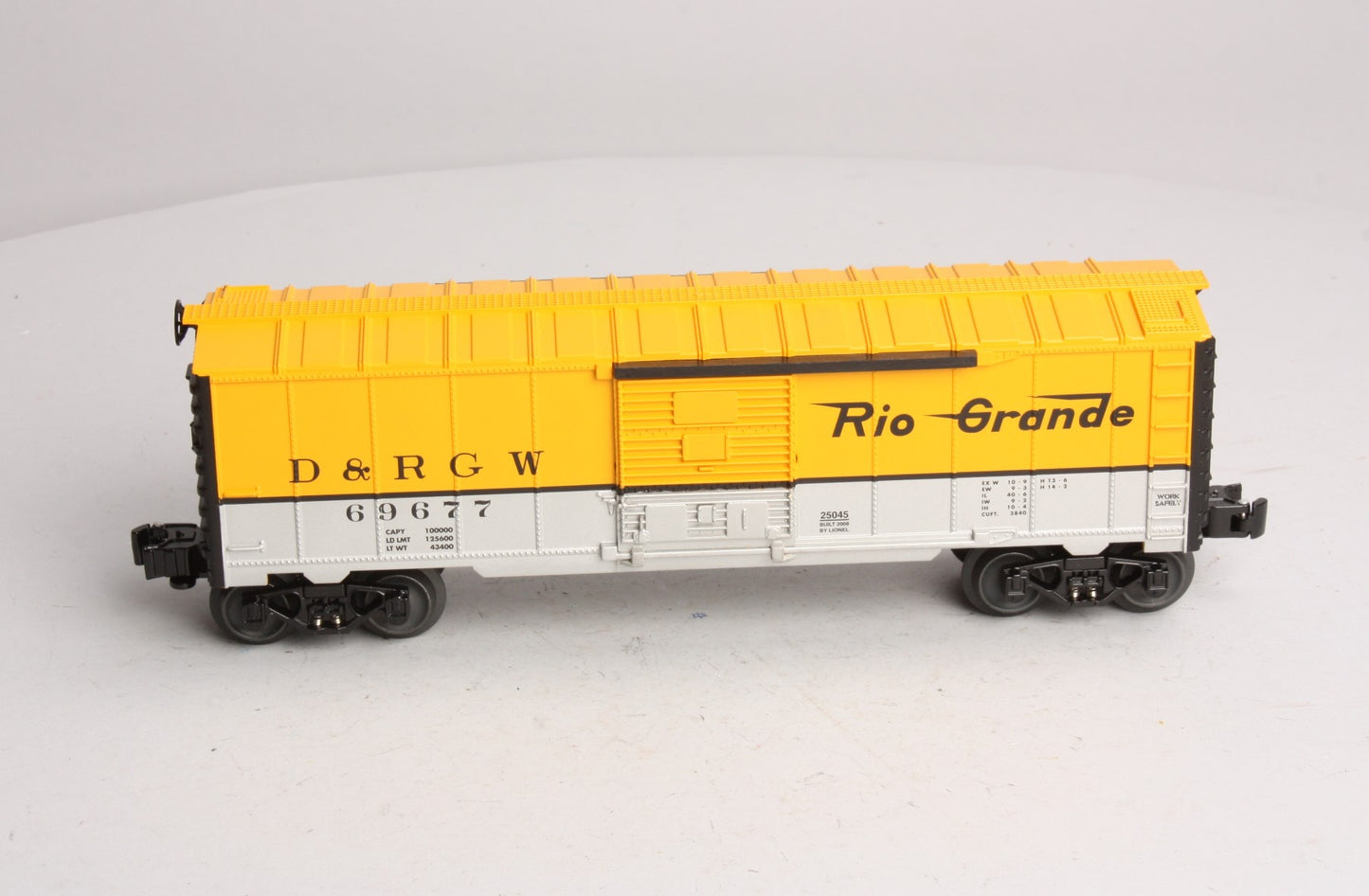 Lionel 6-25045 O Denver and Rio Grande Western Boxcar #69677 NIB
