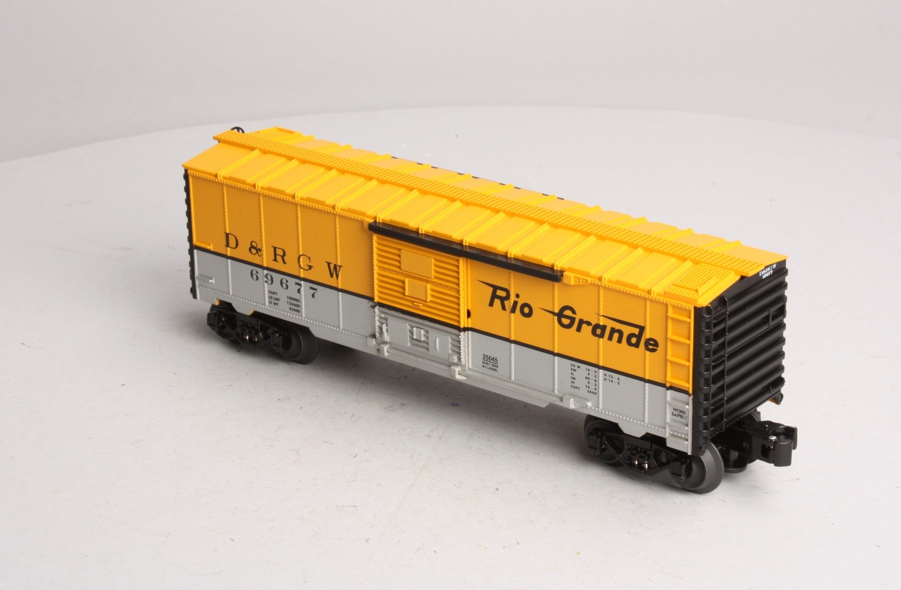 Lionel 6-25045 O Denver and Rio Grande Western Boxcar #69677 NIB