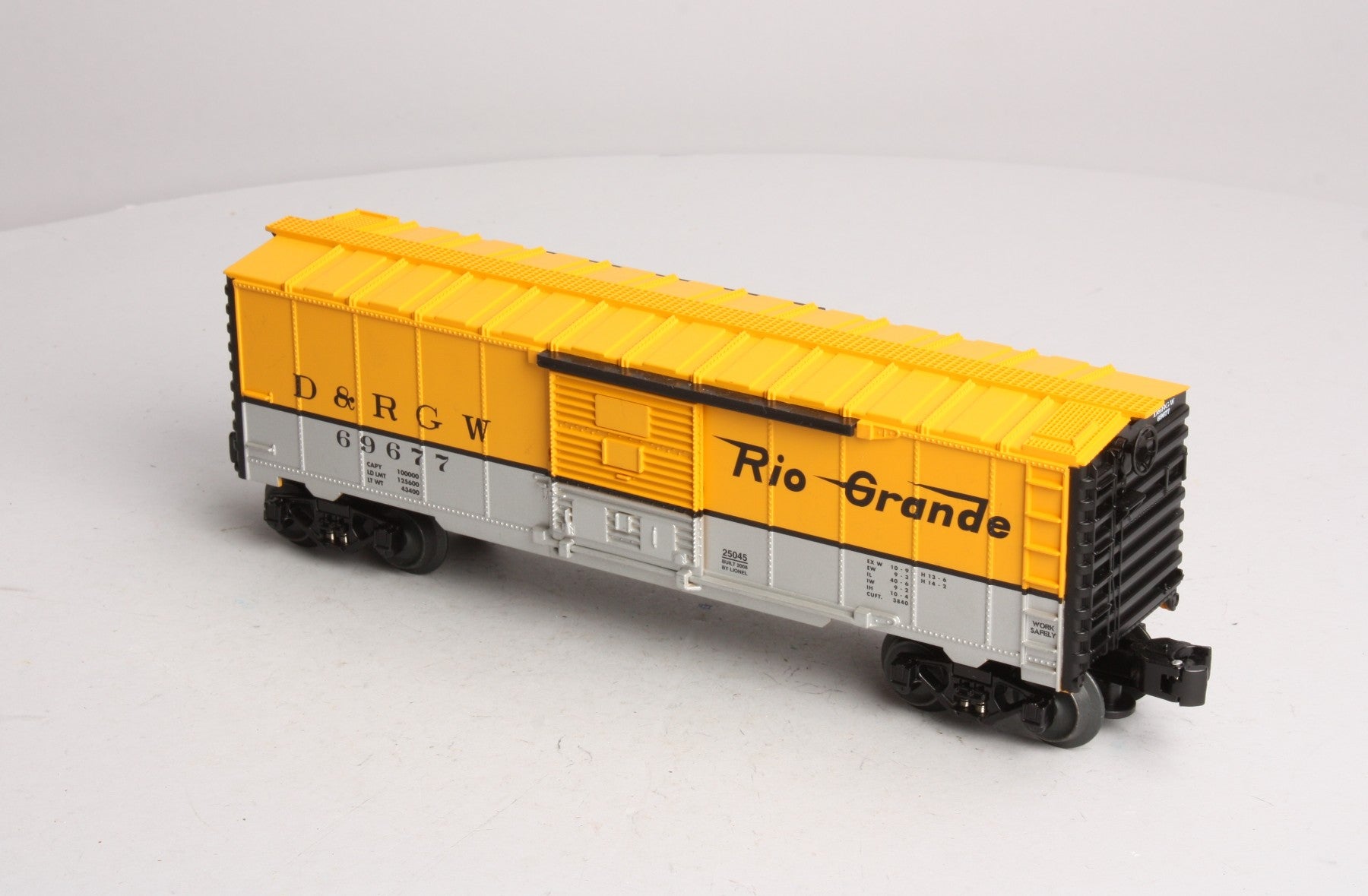 Lionel 6-25045 O Denver and Rio Grande Western Boxcar #69677 NIB