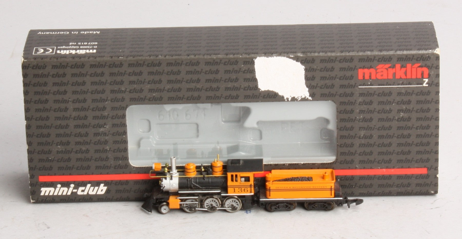 Marklin 88035 Z Denver & Rio Grande Western 2-6-0 Steam Locomotive & Tender #136 LN/Box