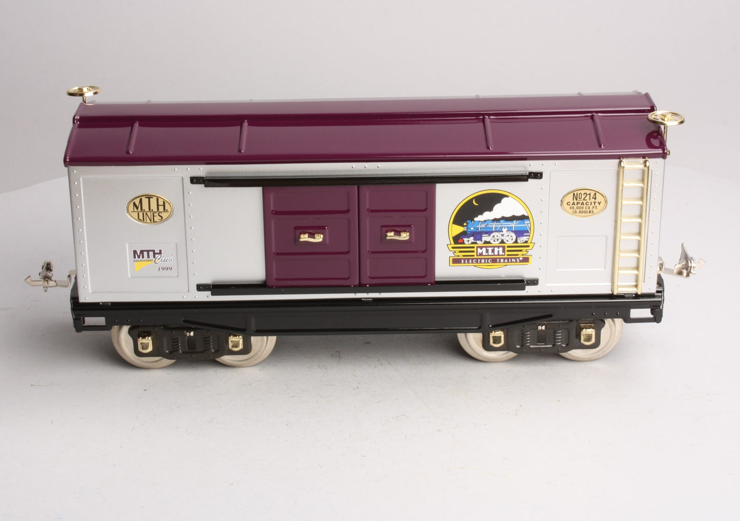 MTH 10-1109 Standard Gauge MTHRRC Purple/Silver Tinplate Boxcar #214 LN/Box