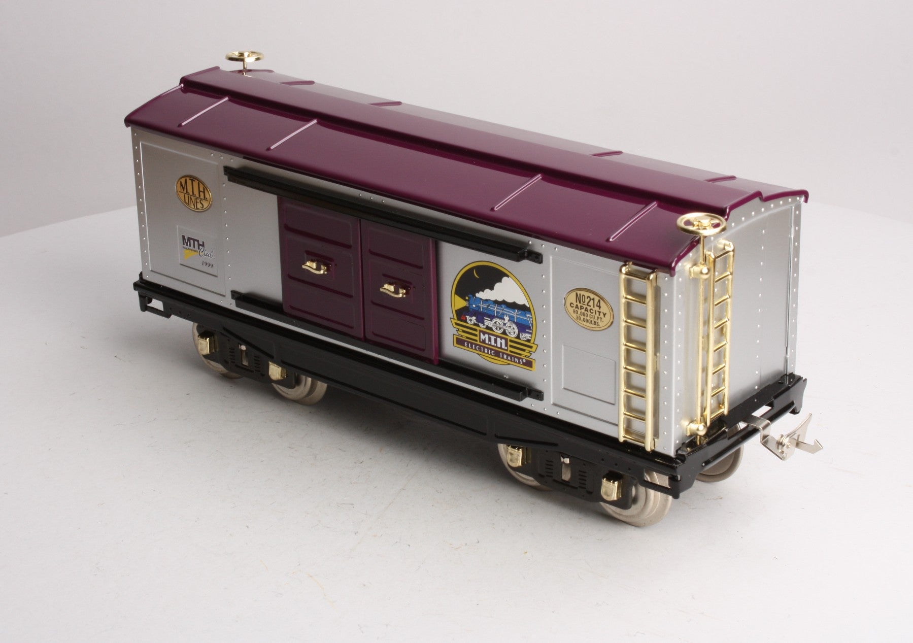 MTH 10-1109 Standard Gauge MTHRRC Purple/Silver Tinplate Boxcar #214 LN/Box