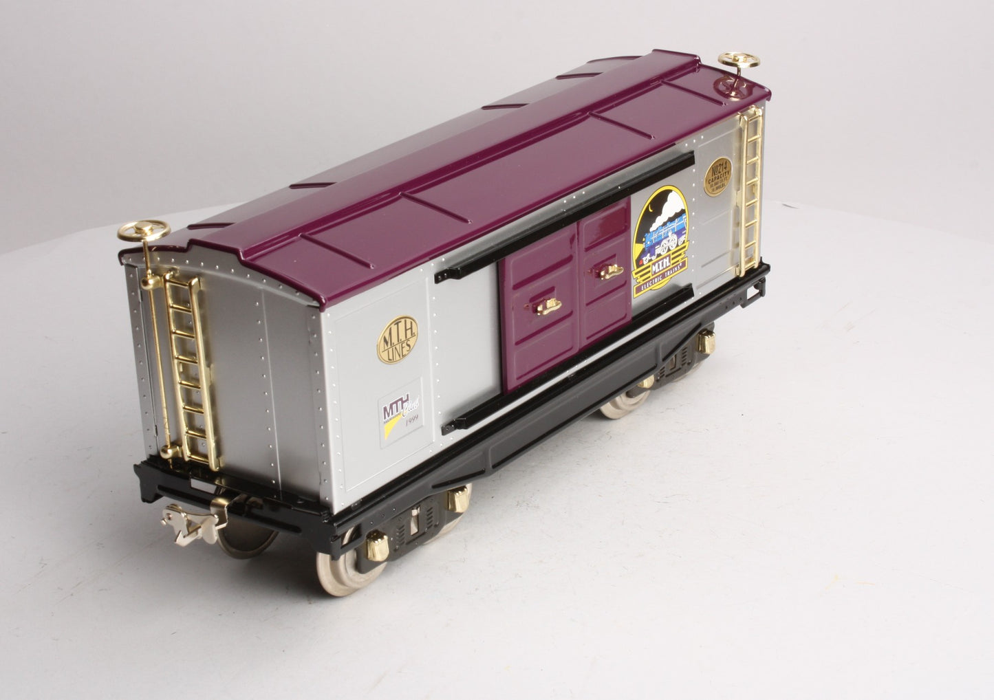 MTH 10-1109 Standard Gauge MTHRRC Purple/Silver Tinplate Boxcar #214 LN/Box