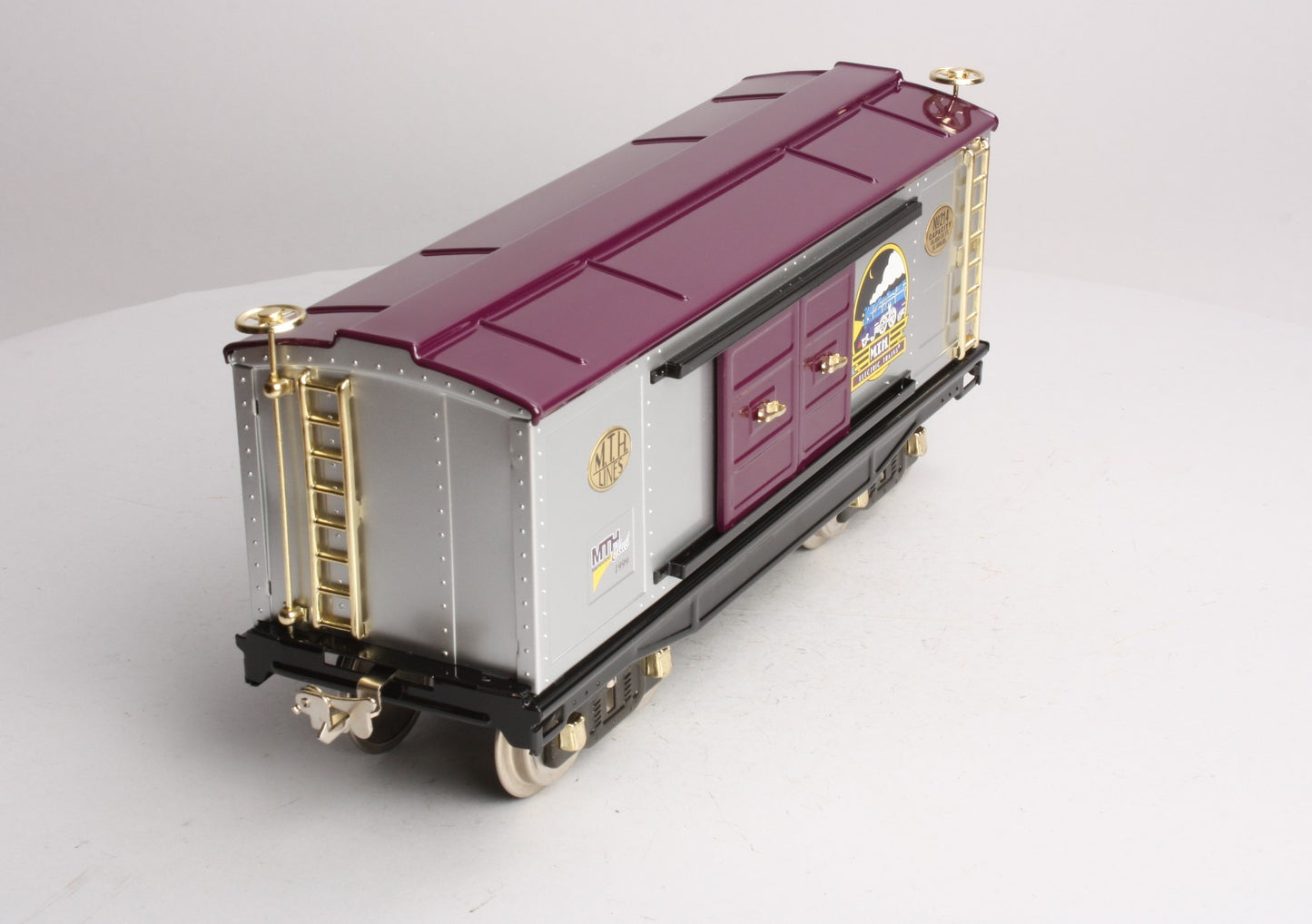 MTH 10-1109 Standard Gauge MTHRRC Purple/Silver Tinplate Boxcar #214 LN/Box